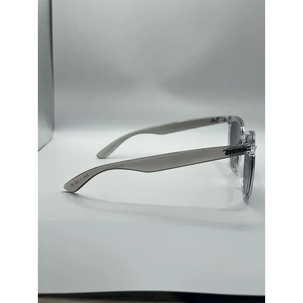 Ray-Ban Sunglasses Polished Crystal Gray Tinted RB 4379D 6598/11 55mm with Case